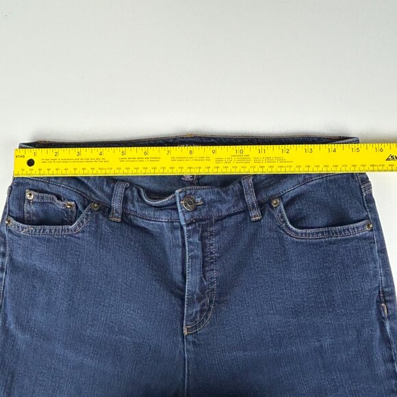 Chaps Jeans Womens 10 (30x28) Daniella Curvy Fit Straight Blue Stretch Denim - Picture 8 of 14